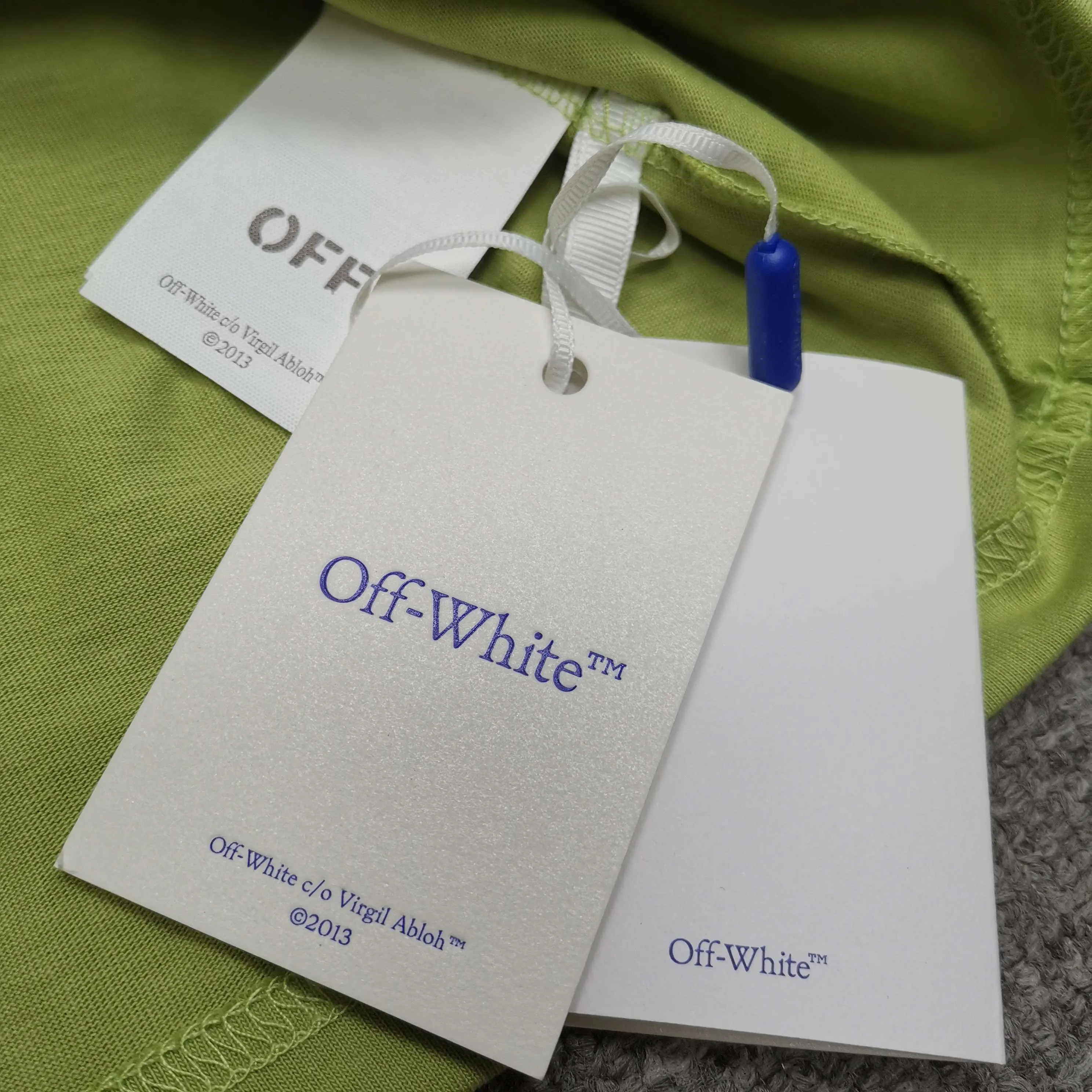 off white new loose version short-sleeved T-shirt Size: S M L XL Color: Black White Green P240